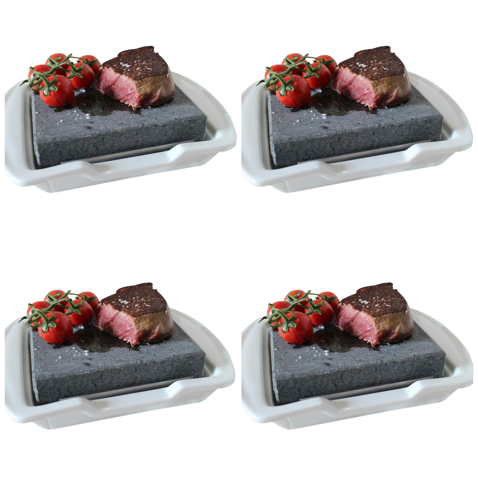 Black Rock Grill Steak Stone Hot Rock and Plates, SET OF 4 Buy Online