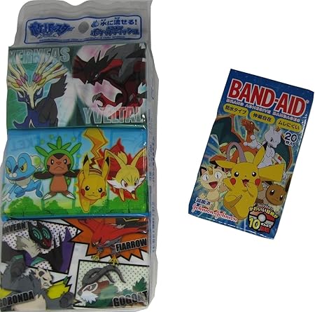 Amazon ポケットモンスター バンドエイド 水に流せるポケットティッシュ ジョンソン エンド ジョンソン ハヤシ商事 日用品ギフトセット