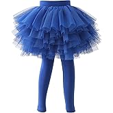 elamccor Baby Toddler Girls' Tutu Leggings Tulle Ruffle Skirted Pants 2-6T