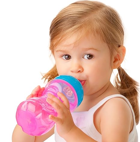 Nuby ID9648 - Easy Grip Cup aus PP, 295 ml mit auslaufsicherem Trinkmundstck aus Silikon