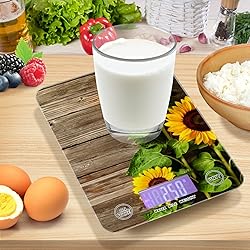 Autumn Sunflowers Wooden Food Scale Waterproof