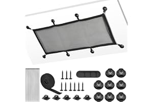 Cable Management Net Under Desk Kit, ZZM Privacy Mesh Cable Manager Flexible Under Desk Wire Net Large Capacity Cord Organizer Net for Office,Standing Desk, Home, 26 X 10 Inches