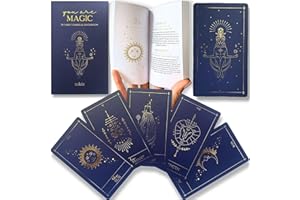 Soleia Original Tarot Cards Deck with Guide Book & Box | 78 Gold Foil Tarot Cards for Beginners & Experts | Modern Rider Waite Tarot Deck | Tarot Gifts for Adults | Blue Tarot Cards