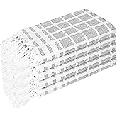 HEIRLOOM COMFORT Light Grey and White Dotted Matrix Dish Towels 5 Pack, 100% Cotton, 16x26 Inch, Decorative Tassels, Absorbent, Reusable, Quick Dry Kitchen Towels for Drying Dishes and Hands