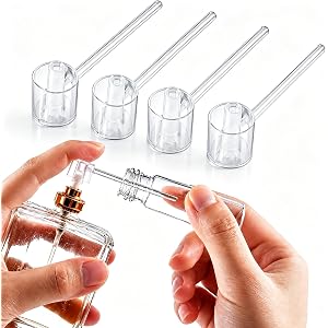 4Pcs Perfume Dispenser Pump Perfume Refill Pump Cosmetic Dispenser Presser 0.17oz Transfer Tool for Travel Refillable Spray B