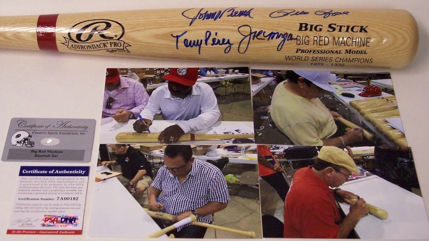 Big Red Machine Cincinnati Reds Johnny Bench Pete Rose Joe Morgan Tony Perez Autographed Hand Signed Rawlings Adirondack Pro Baseball Bat Psa Dna At Amazon S Sports Collectibles Store