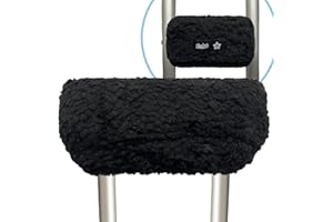 SPRING SEAON Plush Memory‑Foam Crutch Underarm Pad & Hand‑Grip Covers–Universal Fit, Breathable Moisture‑Wicking, Machine‑Was