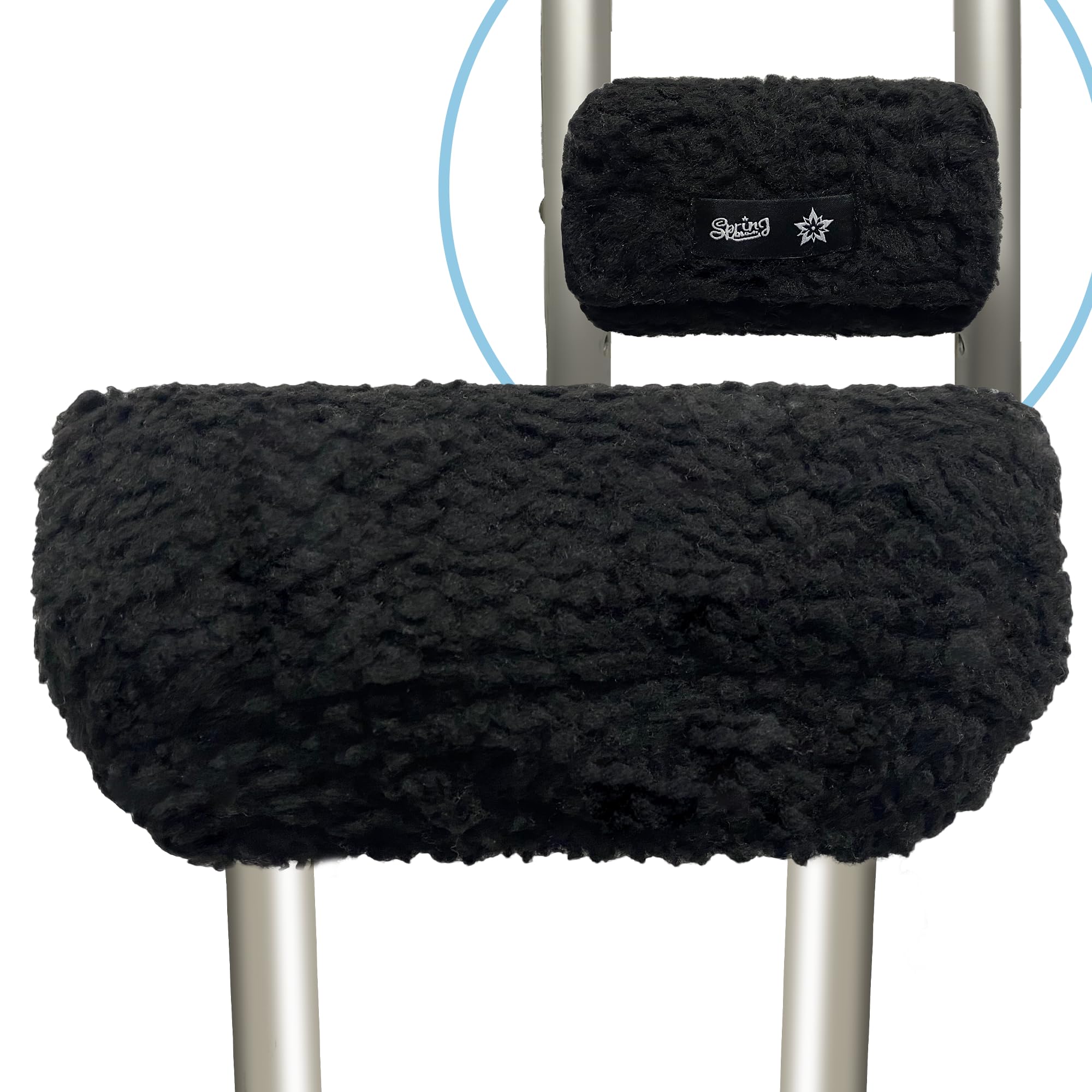 Photo 1 of SPRING SEAON Plush Memory?Foam Crutch Underarm Pad & Hand?Grip Covers–Universal Fit, Breathable Moisture?Wicking, Machine?Washable Cushion for Crutches, Pain Relief & Chafing Protection