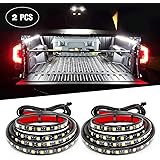 Nilight - TR-05 2PCS 60 Inch 180 LEDs Bed Strip Kit with Waterproof on/Off Switch Blade Fuse 2-Way Splitter Extension Cable f