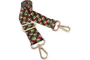 Dsigo Purse Strap, 1.5" Wide Gold Alloy Buckle Floral Printing Crossbody Shoulder Strap for Bag Handbag Crossbody Bags