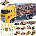 Toys for Boys,25 Pcs Engineering Die-cast Construction Car Toddler Toys for 3 Year Old Boys Vehicles Gifts Kids Toys for Age 