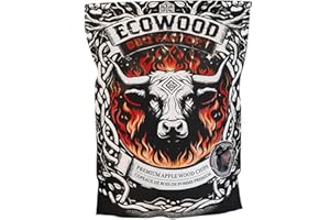 Don Bardo - Wood Smoker Chips - Apple, Cherry, Mesquite, Hickory & Oak. Can Be Used on Gas or Charcoal Grills. Smoke Wood Chips for Grilling, BBQ & Camping. 1.2 LB Bag (Apple).