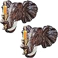 Design Toscano Elephant Wall Sconce - Set of Two, 12 Inch