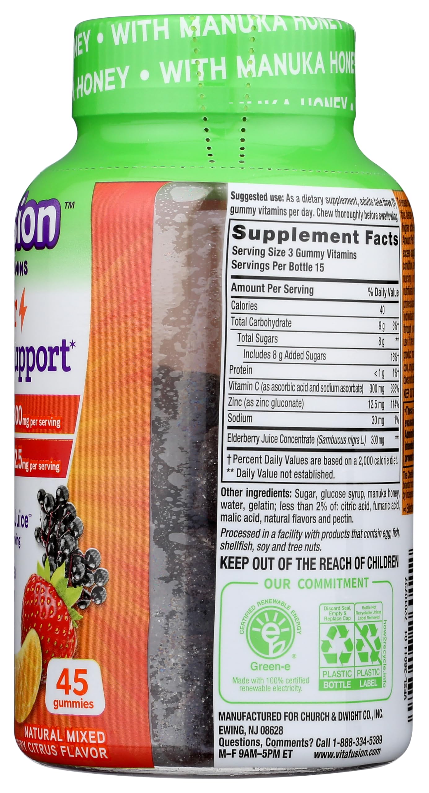 Vitafusion Super Immune Support Gummy Vitamins, 45ct
