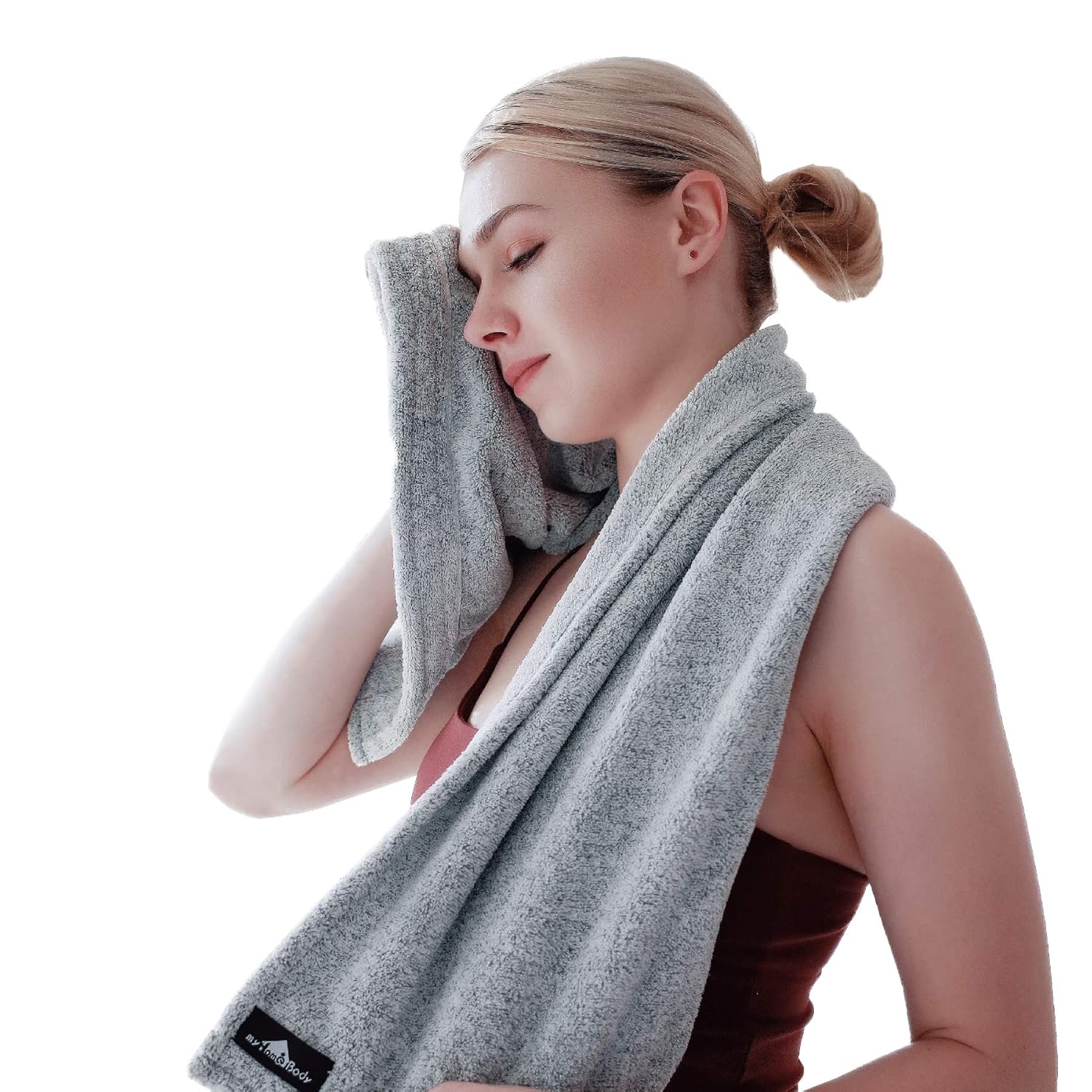 Premium Bamboo Towel | Multi-Use Gym Towel, Camping Towel, Hair Drying, Travel Towel, Yoga Hand Towel | Ultra-Soft, Lightweight, Odor-Eating Bamboo Charcoal, Sustainable Microfiber Towel Alternative : Beauty