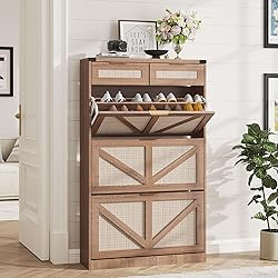 Halitaa Shoe Cabinet with 3 Flip Drawers & 2