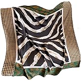 Myneiyi XL 43 Inch Extra Large Square Scarf Fashion Scarves Silk Feeling Hair Scarf Wrapping Scarfs Night Sleeping Headscarf