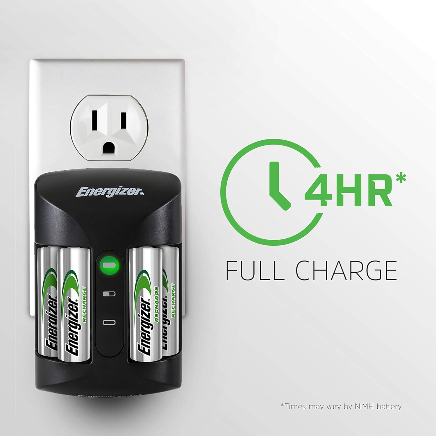 Energizer Rechargeable AA and AAA Battery Charger (Recharge Pro) with 4 AA NiMH Rechargeable Batteries, Auto-Safety Feature, Over-charge Protection: Electronics