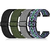 4 Pack 22mm Elastic Bands Compatible with Garmin Venu 3/2, Vivoactive 4 (45mm), Garmin Forerunner 570 (47mm)/255/265, Amazfit GTR 4/3/2, Smartwatch Band for Amazfit Bip 6/5, Amazfit Balance