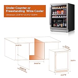 Ca'Lefort 24 Inch Beverage Refrigerator, 180 Can