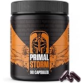 Primal Storm Natural Vitality Support for Men &ndash; Men's Vitality Supplement for Energy, Stamina, Performance &amp; Focus with Tongkat Ali, Ginseng &amp; Beetroot &ndash; Daily Wellness Support &ndash; 90 Capsules
