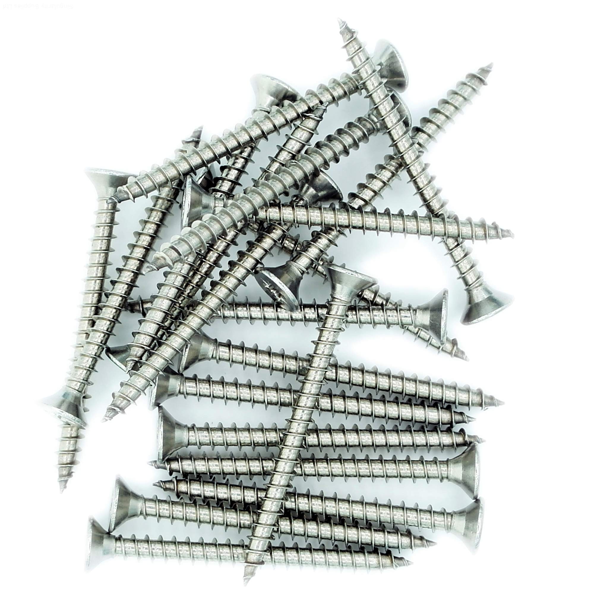 No.4 x 1 (3mm x 25mm) Pozi Countersunk Chipboard Screw - Stainless Steel (A2) (Pack of 20)