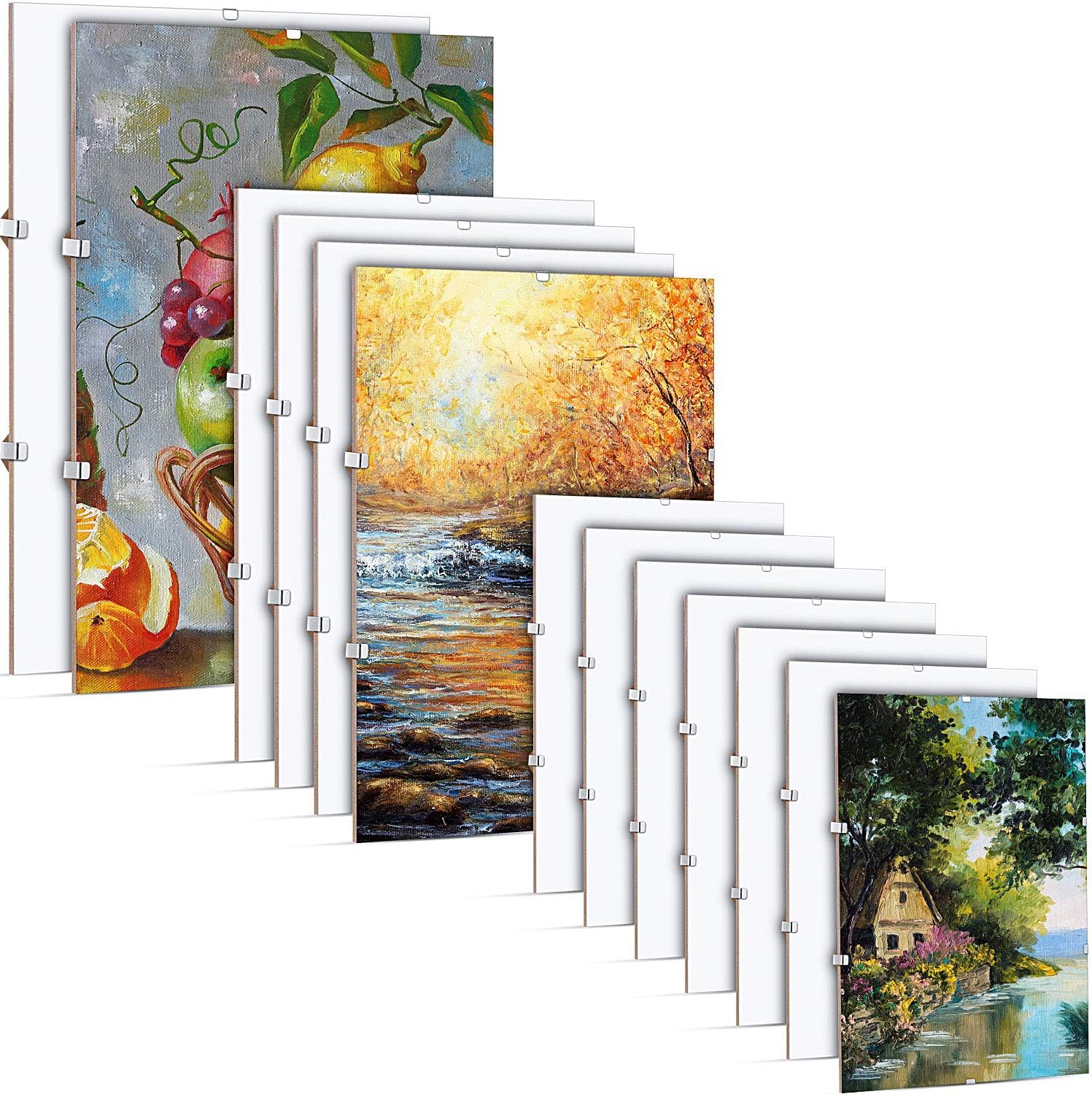 12 Pieces Big Clip Frame Poster Frame Frameless Photo Frame for Home