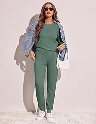 Ekouaer Women's Pajama Sets Casual 2Pcs Sleepwear