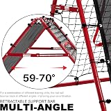 Hibtn Double Sided Rebounder Net 100x110x100cm Red Soccer Training view 6