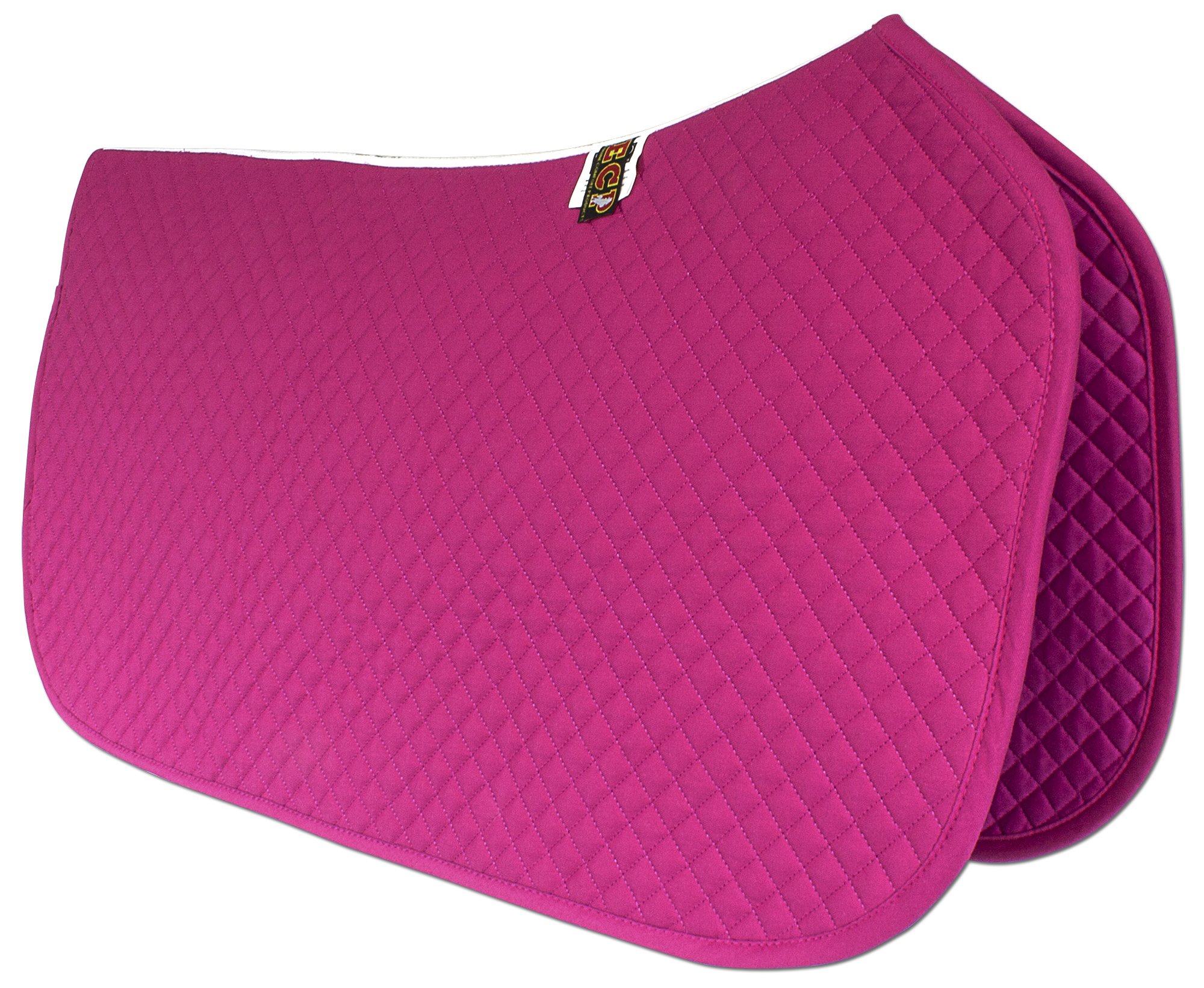 ECP Equine Comfort Products All Purpose Diamond Quilted Western Saddle Pad for Injury Prevention, Breathable, Hypoallergenic, Shock-Absorbing Cushion for Horse Comfort, Rose