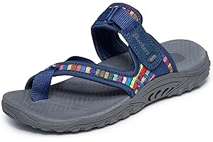 Skechers Women's Reggae-Mad Swag-Toe Thong Woven Sandal
