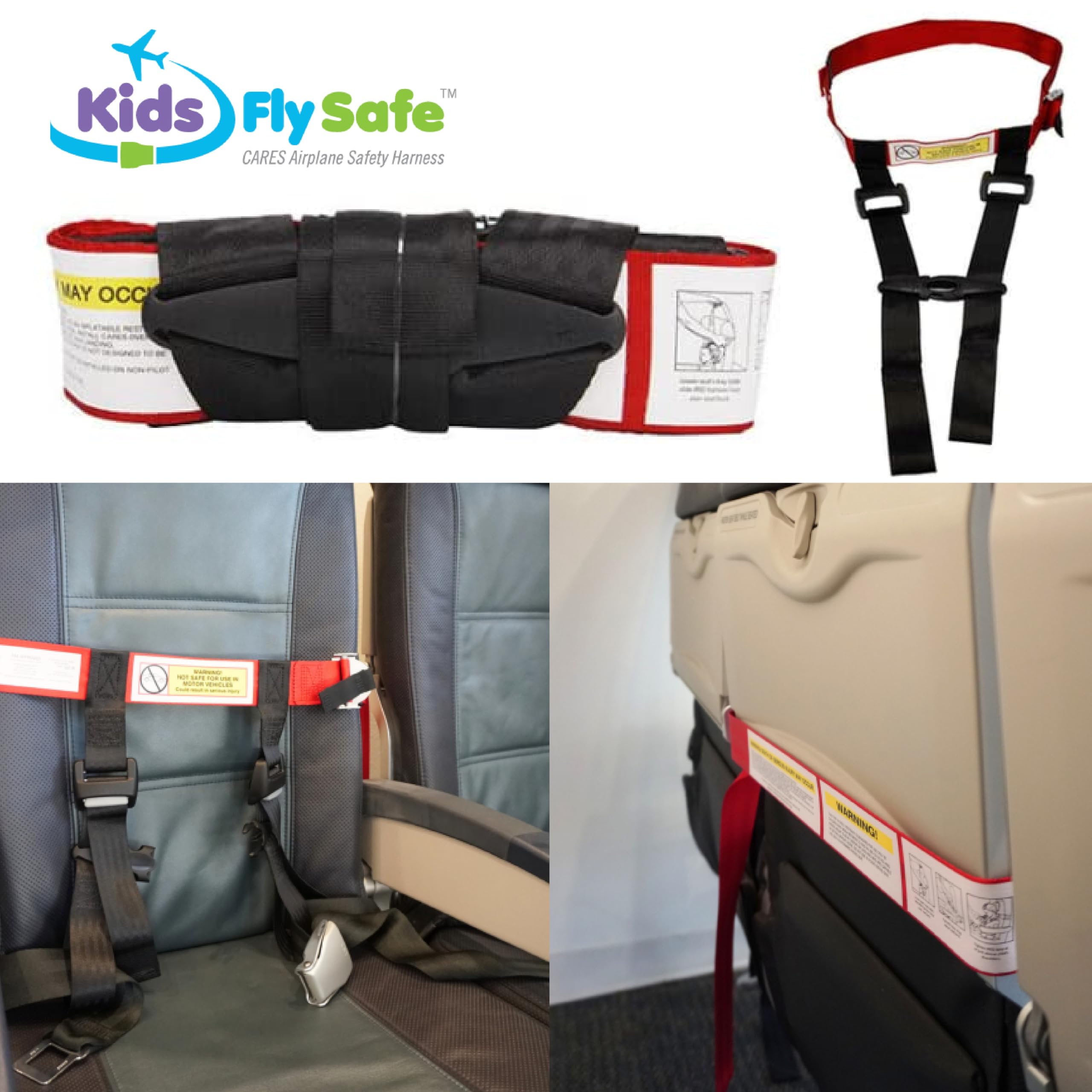 Cares Airplane Safety Travel Harness For Kids - Toddler Travel Restraint - Provides Extra Safety For Children on Flights - Light Weight, Portable, Easy to Store and Installs In Minutes.