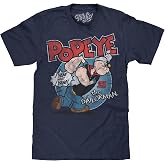 Tee Luv Men's Popeye The Sailorman I Yam What I Yam Cartoon T-Shirt