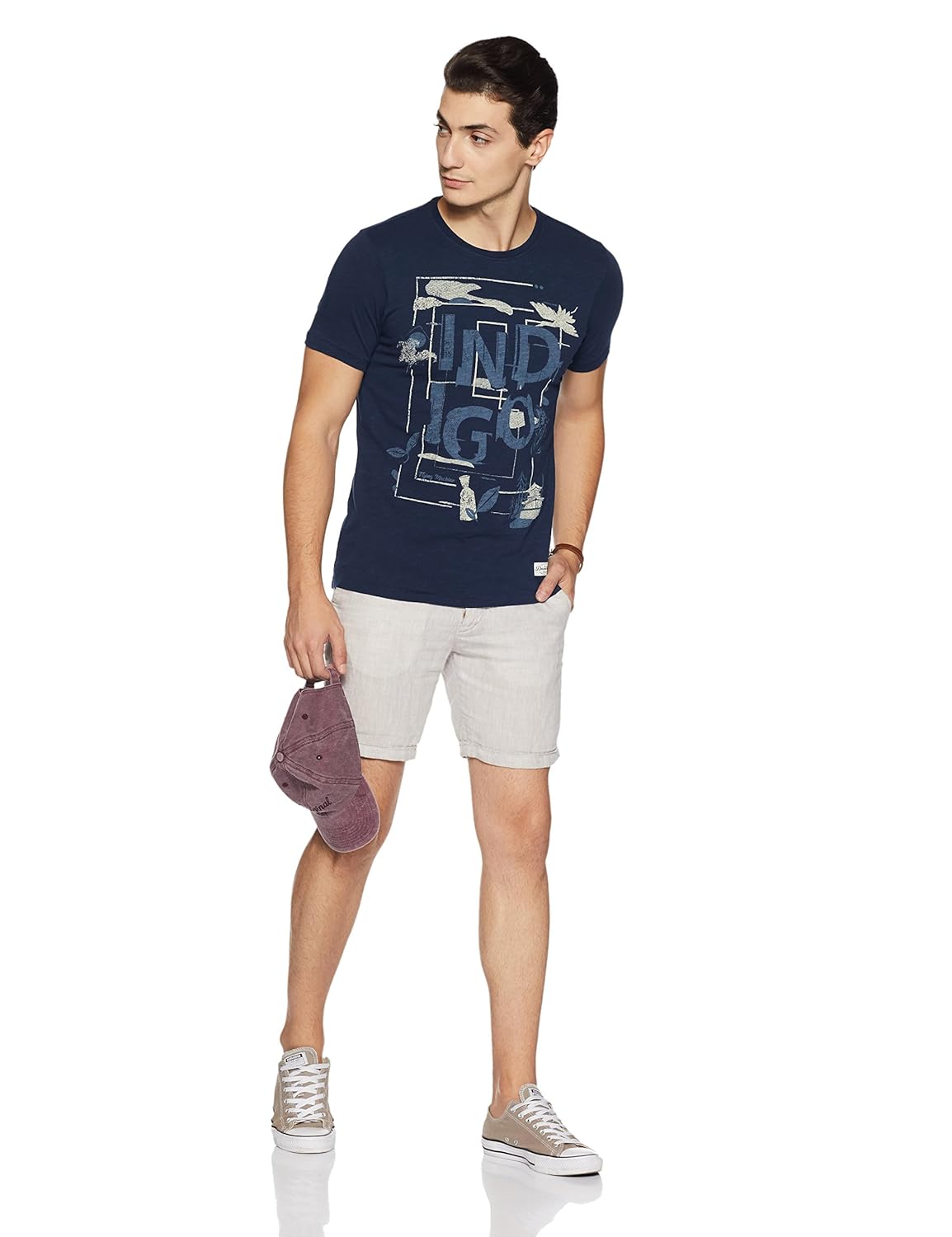 flying machine men's printed regular fit t-shirt