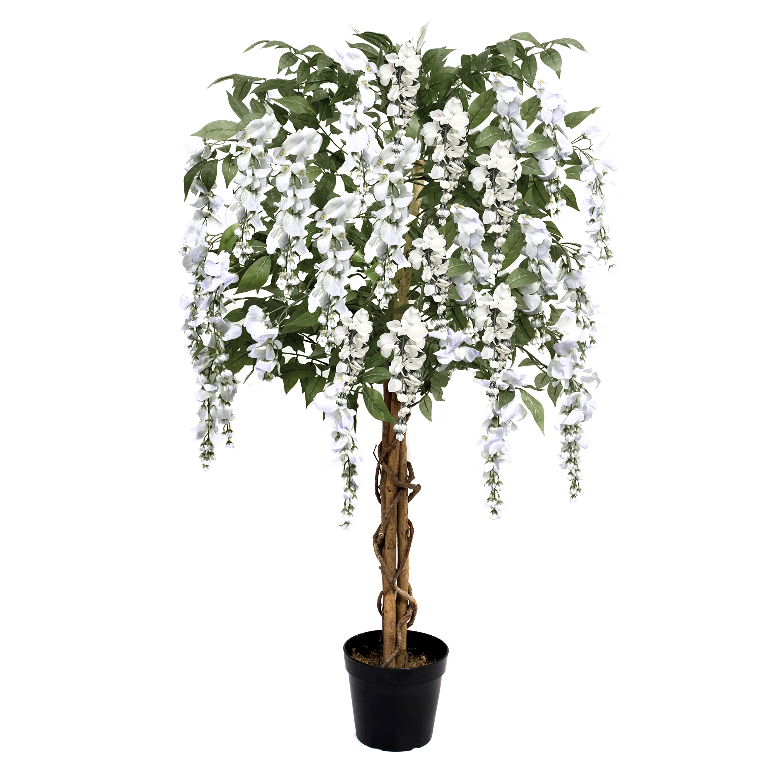 Artificial White Wisteria Tree 130cm/4ft Potted Plant