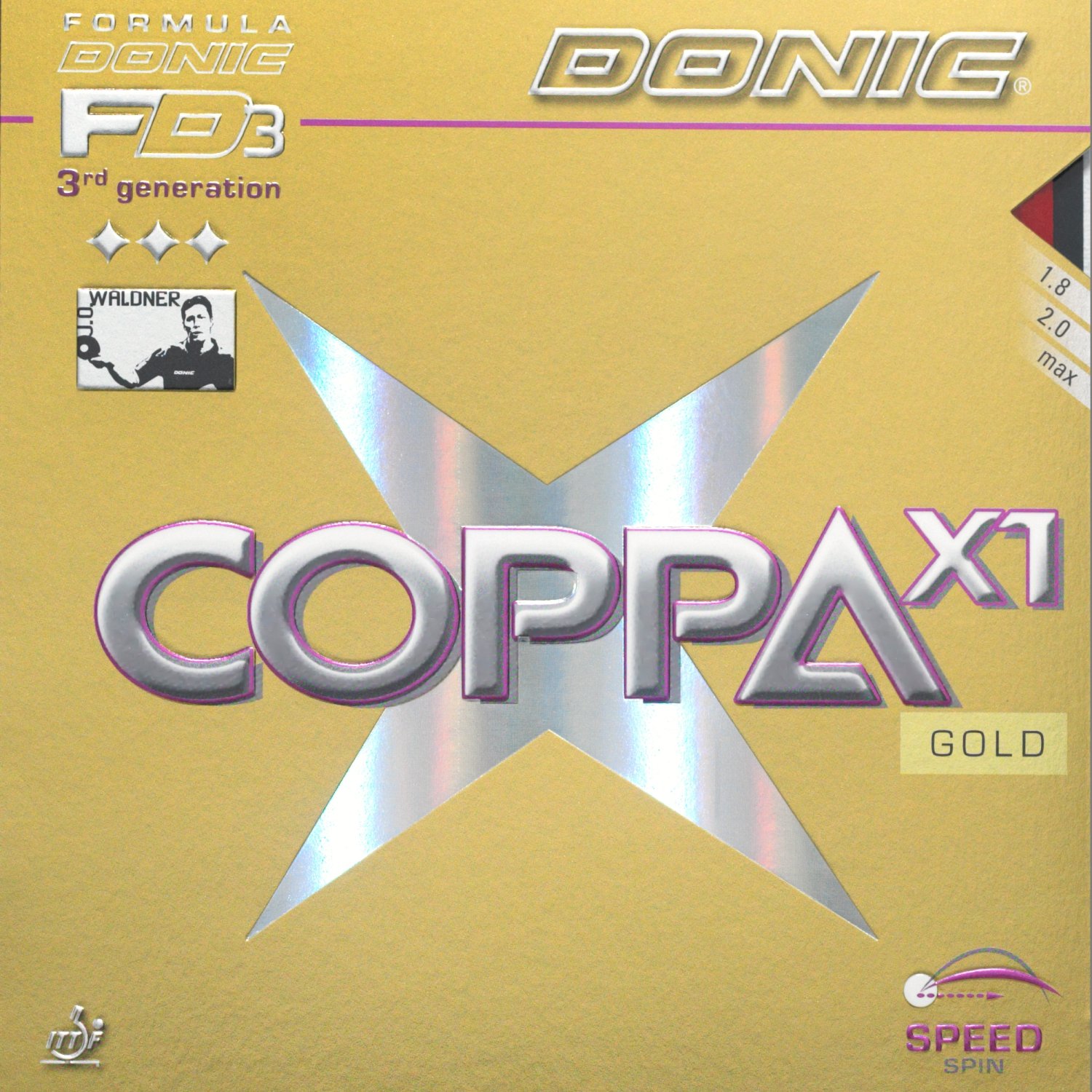 Donic Coppa X1 Gold, TT, New, Original Packaging, with Free Delivery Black black Size:max.