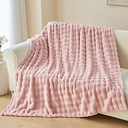 NEWCOSPLAY Throw Blanket for Couch Pink Super Soft
