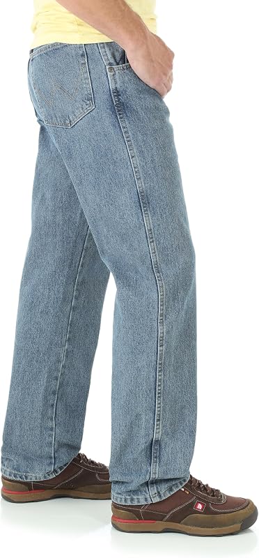 , jeans da uomo Jean, dall’aspetto consumato e la vestibilità comoda Grey Indigo 50W/32L