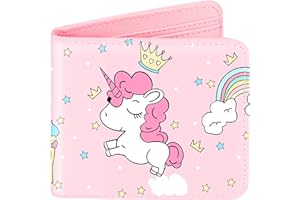 BISTUP Girls Cute Kawaii Wallet Aesthetic Women Womens Cool Funny Leather Credit Id Card Cash Holder Woman Rfid Blocking Zipper Wallets With Coin Pocket Id Window Female Bifold Little Girl