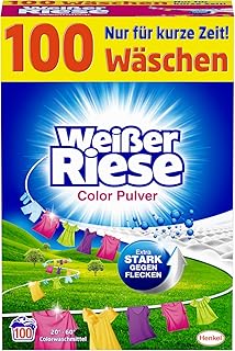 Weißer Riese Color Pulver, Colorwaschmittel, 100 Waschladungen, extra stark gegen Flecken