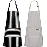 Syntus Kitchen Apron for Women Men with Pockets