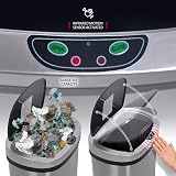 NETTA 50L Sensor Bin Kitchen Automatic Motion Infrared Lid Non-Skid Base Silver view 3