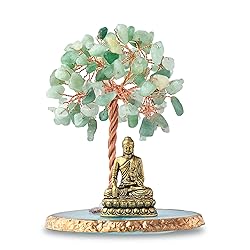 CRUCISRESIN Buddha Statue with Healing Crystal