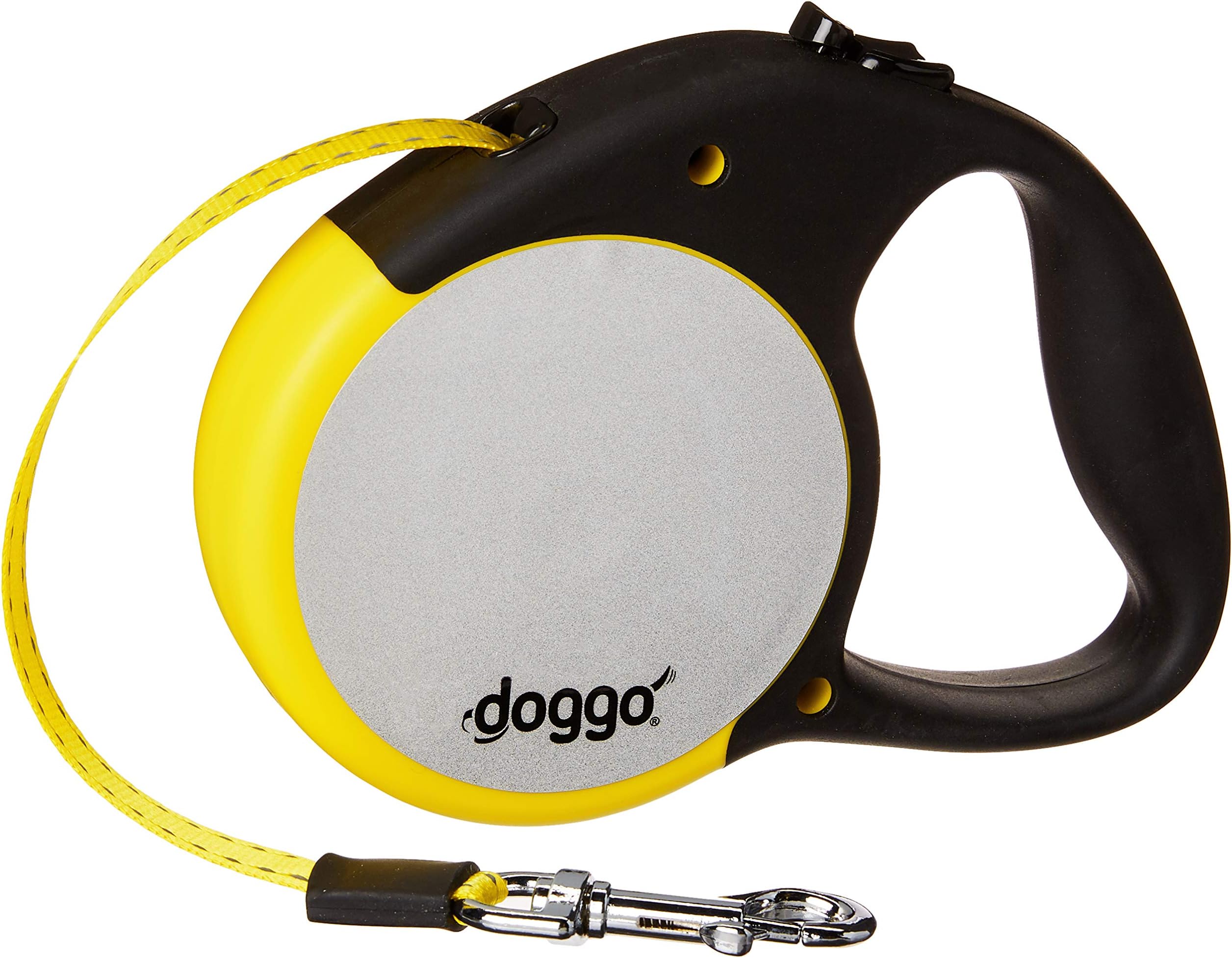 Doggo Reflective Retractable Dog Leash with Soft Grip Handle
