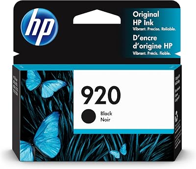 HP 920 Black Ink Cartridge CD971AN Standard Yield Original