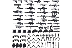 HIMIRICH Weapon Pack Military Accessories Kits Toys, 90+ Pieces Army Battle Gun Toys, Parts Compatible with Mini Figure Brick, Suitable for Ages 6+