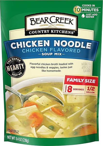 BEAR CREEK SOUP MIX, CHICKEN NOODLE, 8.4 OUNCE