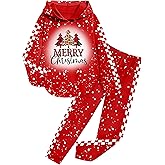 KANGKANG Girls Clothes Fall Winter Outfits Graphic Hooded Sweatsuits Sweatpants 2Pcs Set