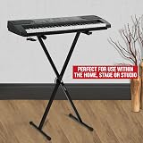 Crystals Cross Braced X Frame Keyboard Stand 7 Height Positions Single Braced view 7