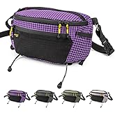 HIKEMAN Strap Pack Pouches for Backpack, Lightweight Phone Pocket, Large Capacity and Waterproof Fanny Pack Multi-functional Outdoor Bag for Hiking, Running, Travel, Cycling (Purple)